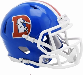 Broncos 1975 to 1996 Throwback Revolution Speed Mini Football Helmet