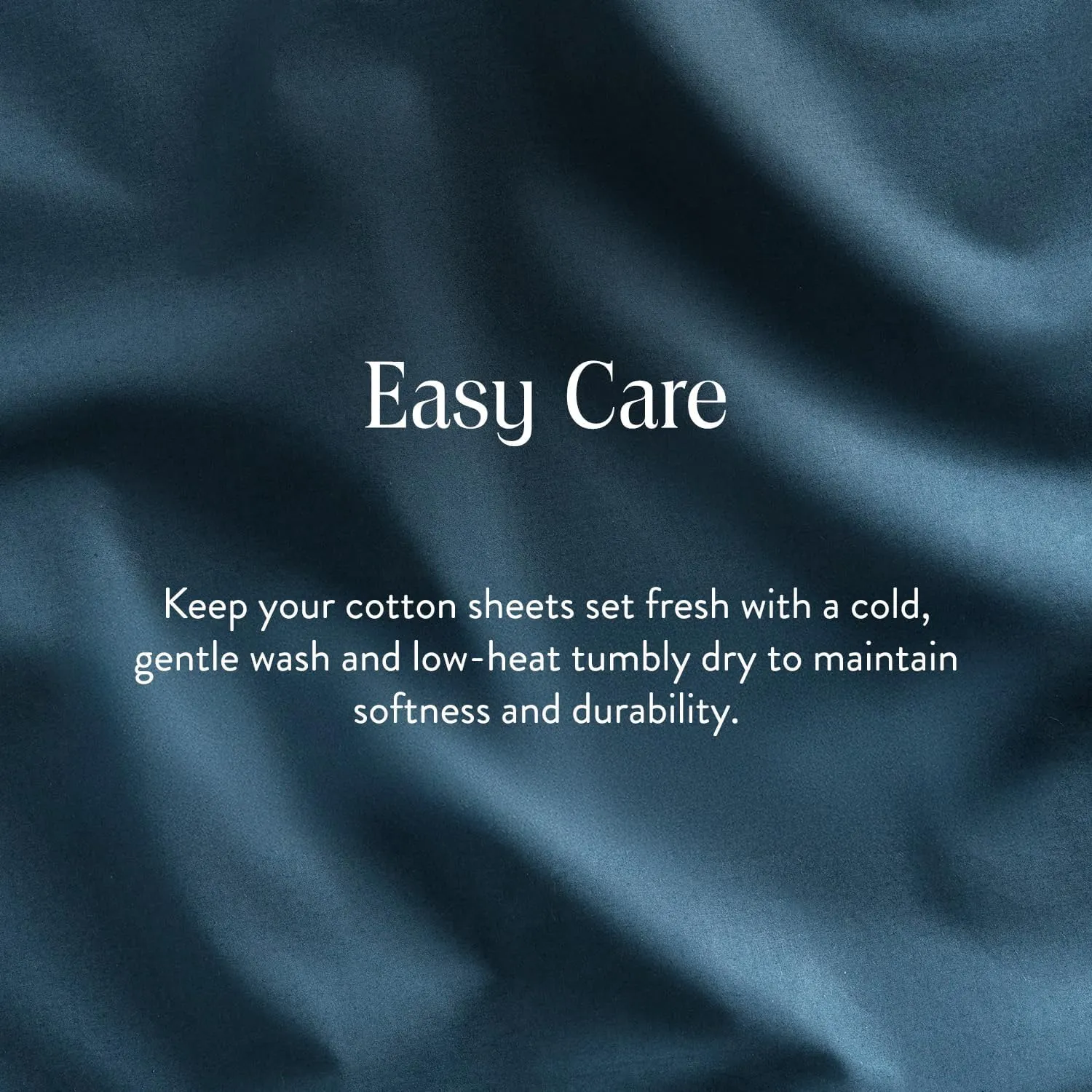Brooklinen Luxury Sateen 4 Piece Queen Size Sheets Set in Abyss Blue - 100% Cotton Sateen Sheets - 1 Fitted Sheet, 1 Flat Sheet, 2 Pillowcases