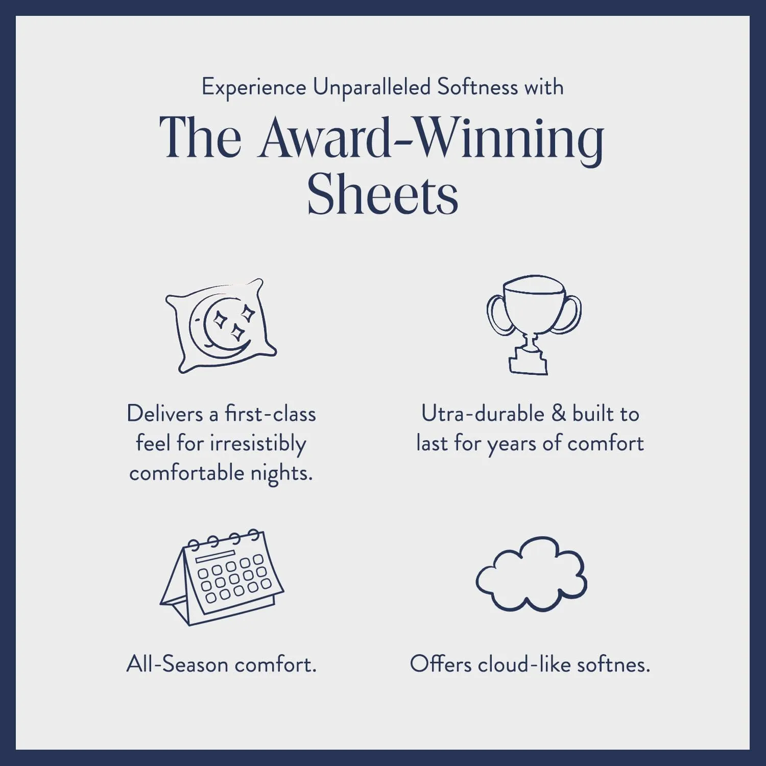 Brooklinen Luxury Sateen 4 Piece Queen Size Sheets Set in Abyss Blue - 100% Cotton Sateen Sheets - 1 Fitted Sheet, 1 Flat Sheet, 2 Pillowcases