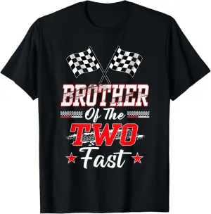 Brother Of The Two Fast 2nd Birthday Racing Car Family T-Shirt