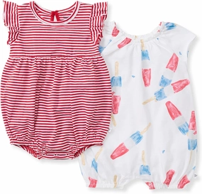 Burt's Bees Baby baby-girls Romper, 100% Organic Cotton One-piece Bubble Shortall and Layette Set Girl Outfit