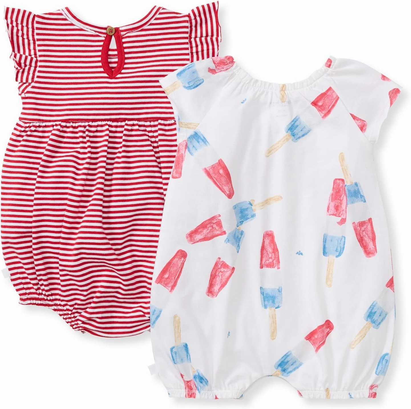Burt's Bees Baby baby-girls Romper, 100% Organic Cotton One-piece Bubble Shortall and Layette Set Girl Outfit