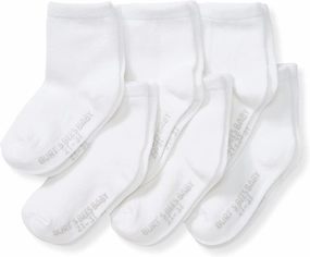 Burt's Bees Baby Unisex Baby Socks Ankle or Crew Height Made with Soft Organic Cotton, 6 Packs with Non-Slip Grips for Babies