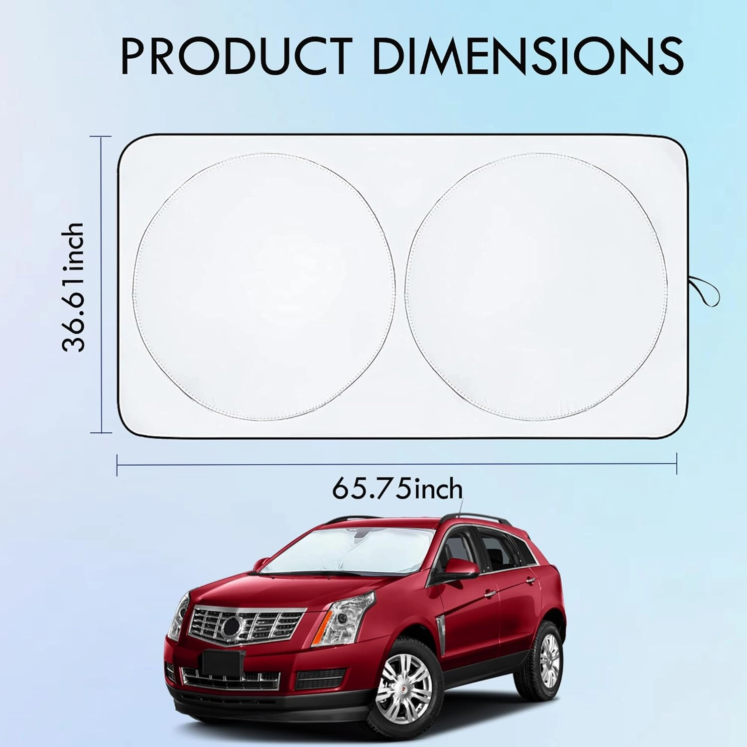 Cadillac SRX Windshield Sun Shade, Front Windshield Shade for Sun,Sunshade Windshield Visor for Cadillac SRX 2010-2024.Reflective Polyester Material Blocks Heat and Sunlight.