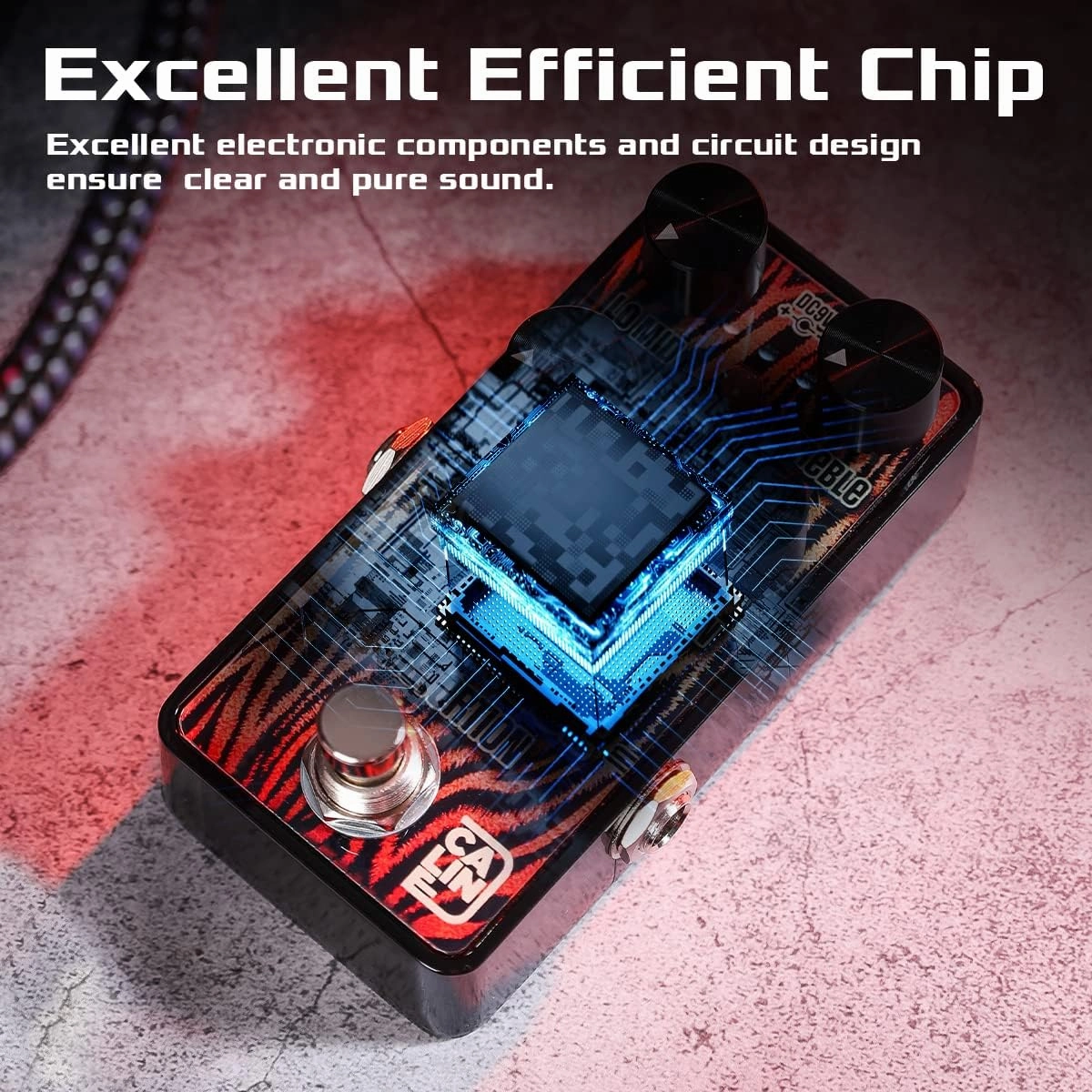 Caline Mini Guitar Distortion Pedal G001 G Series Classic Rock Distortion Effect for Electric Guitar True Bypass