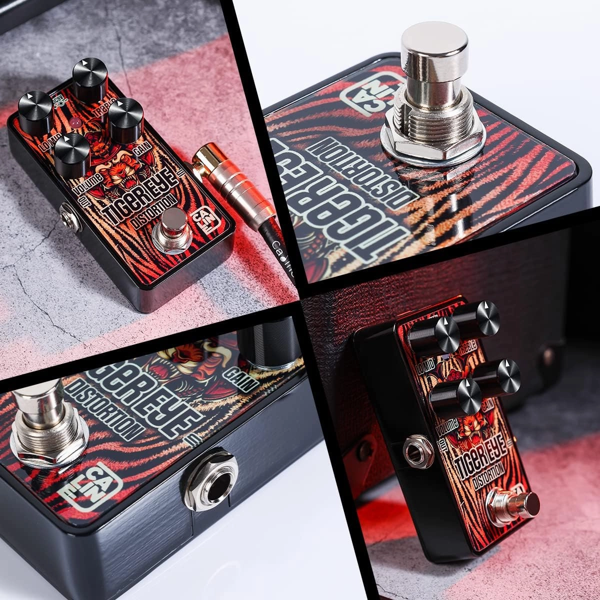 Caline Mini Guitar Distortion Pedal G001 G Series Classic Rock Distortion Effect for Electric Guitar True Bypass