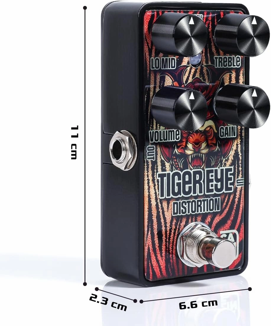 Caline Mini Guitar Distortion Pedal G001 G Series Classic Rock Distortion Effect for Electric Guitar True Bypass