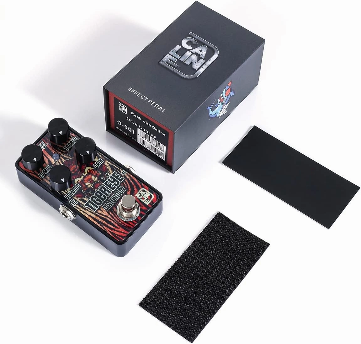 Caline Mini Guitar Distortion Pedal G001 G Series Classic Rock Distortion Effect for Electric Guitar True Bypass