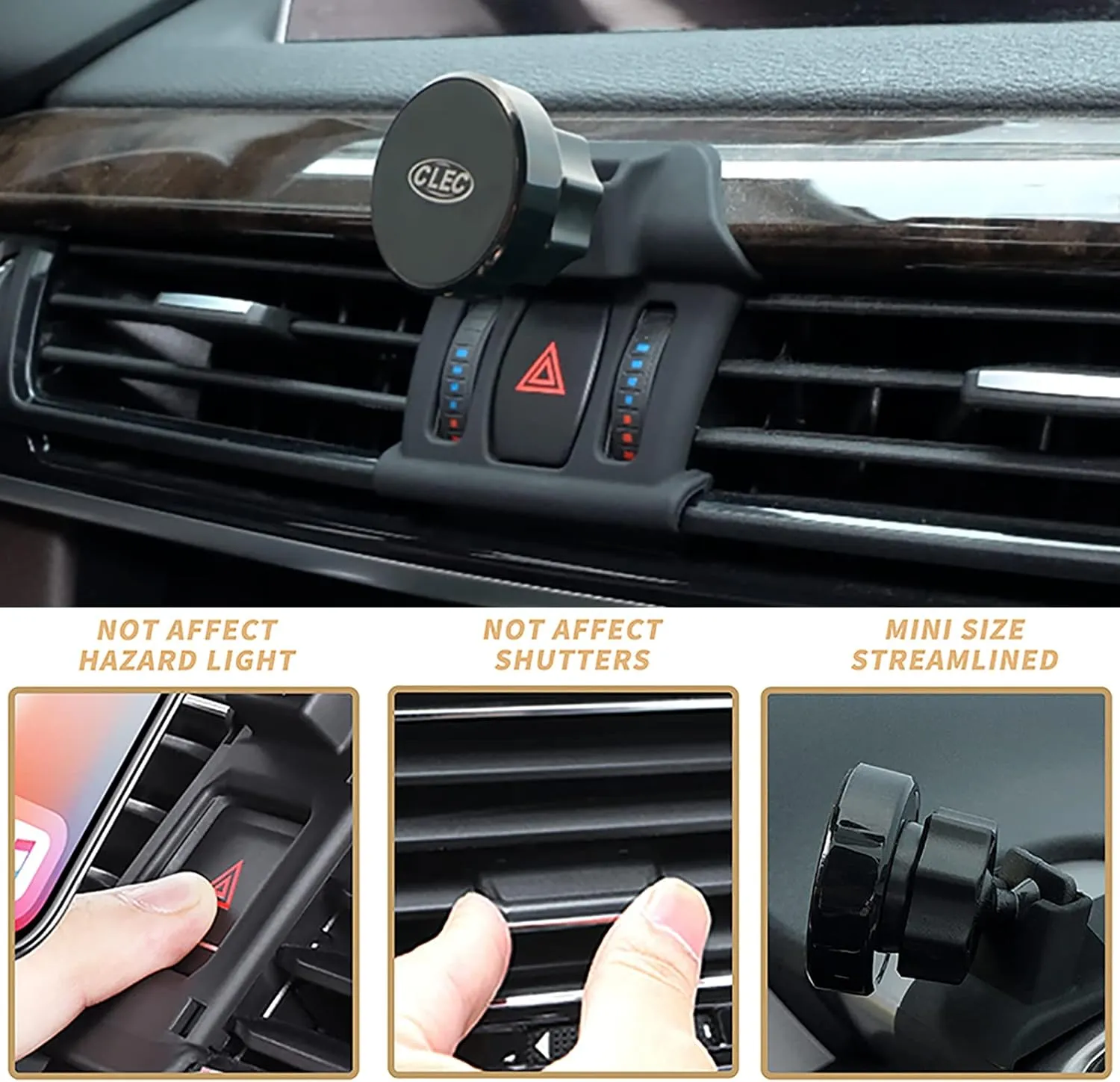 Car Phone Holder Mount Magnetic Fit for BM-W X5 2014-2018 & X6 2015-2019, Custom Fit Car Phone Holder Magnet for Air Vent Dashboard Easy to Install, Mini Car Phone Stand for 3-7 Inch Phone