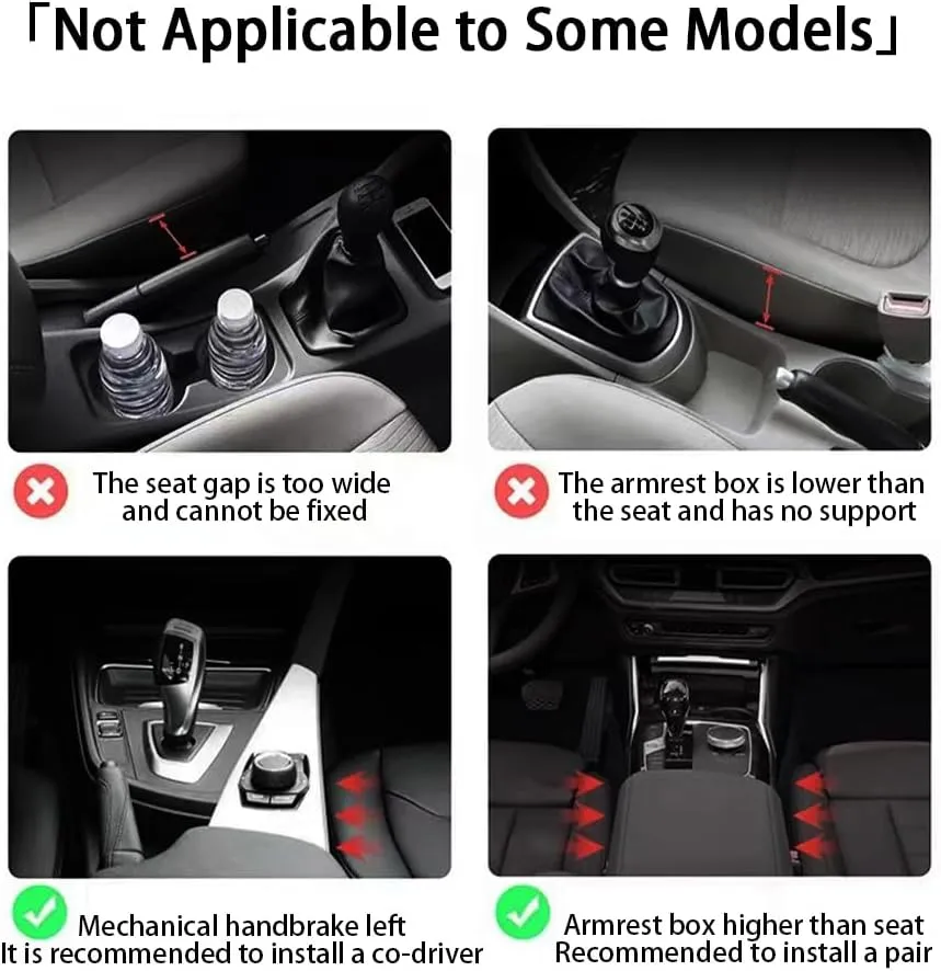Car Seat Gap Storage Box for Mini Cabrio R57 F57 FCW/One/D/Cooper S/SD 2015-2024, Car Storage Box Seat Gap Storage Box Car Clamp Storage Bag Neat Car Supplies,Black-Driver's seat