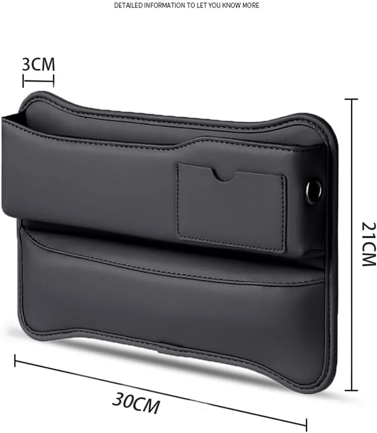Car Seat Gap Storage Box for Mini Cabrio R57 F57 FCW/One/D/Cooper S/SD 2015-2024, Car Storage Box Seat Gap Storage Box Car Clamp Storage Bag Neat Car Supplies,Black-Driver's seat