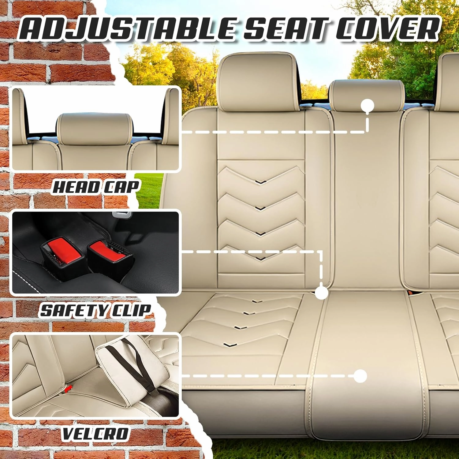 Car Seat Covers for Genesis G80 2017-2025, Premium Nappa Leather Car Seat Cover, Stylish Sport Seat Covers， Automobile Seat Cover Sets.(Luxury 5 Seats/Beige)