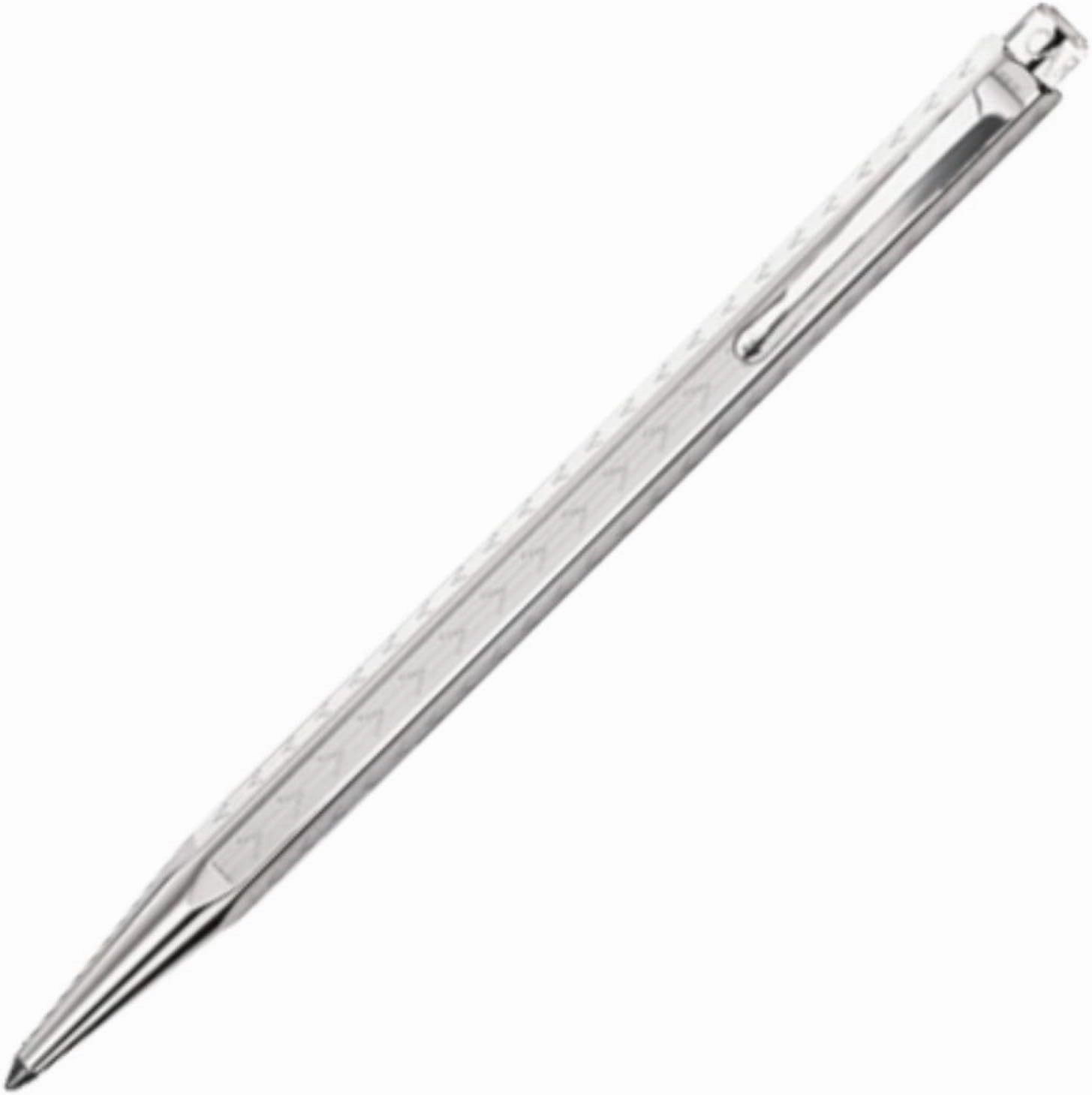 Caran d'Ache Ballpoint Pen, Oil-based, Ecridor, Chevron, Silver, 0890-286