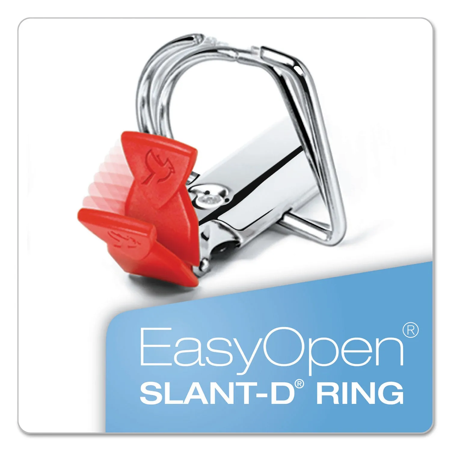 Cardinal® Freestand Easy Open Locking Slant-D Ring Binder, 3 Rings, 4" Capacity, 11 X 8.5, White