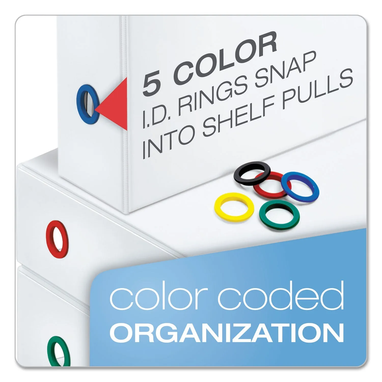 Cardinal® Freestand Easy Open Locking Slant-D Ring Binder, 3 Rings, 4" Capacity, 11 X 8.5, White