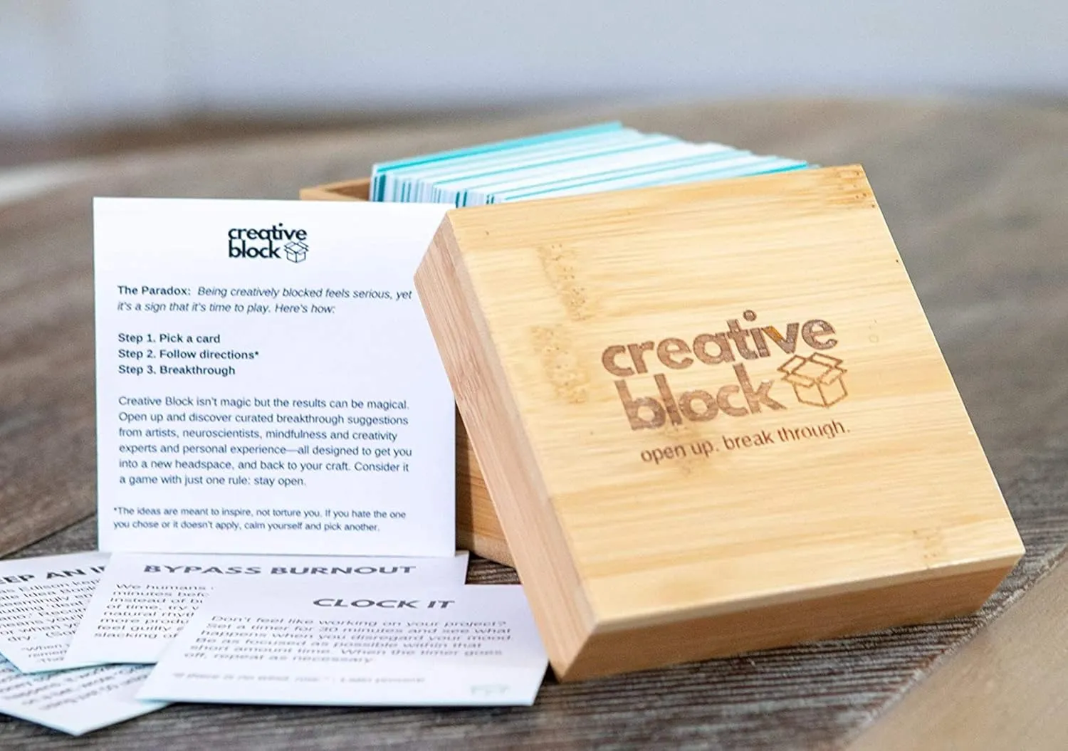 Cards for Writers, Artists, Creators - 100  Problem Solving Inspiration Thinking Card Suggestions from Neuroscientists, Mindfulness Experts - Prompts to Overcome Mental Blocks