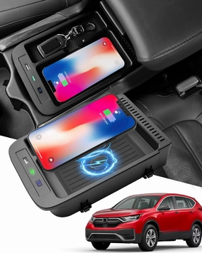 CarQiWireless Wireless Charger for Honda CRV 2022 2021 2020 2019 2018 2017, Automotive Center Console Organizer Wireless Charging Pad for Honda CRV 2017-2022 Accessories