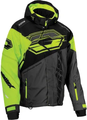 Castle X Men's Code G3 Snowmobile Jacket (Hi-Vis/Charcoal/Black - X-Large)