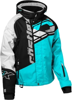 Castle X Women's Code G4 Snowmobile Jacket (Turquoise/Black/White - Large)