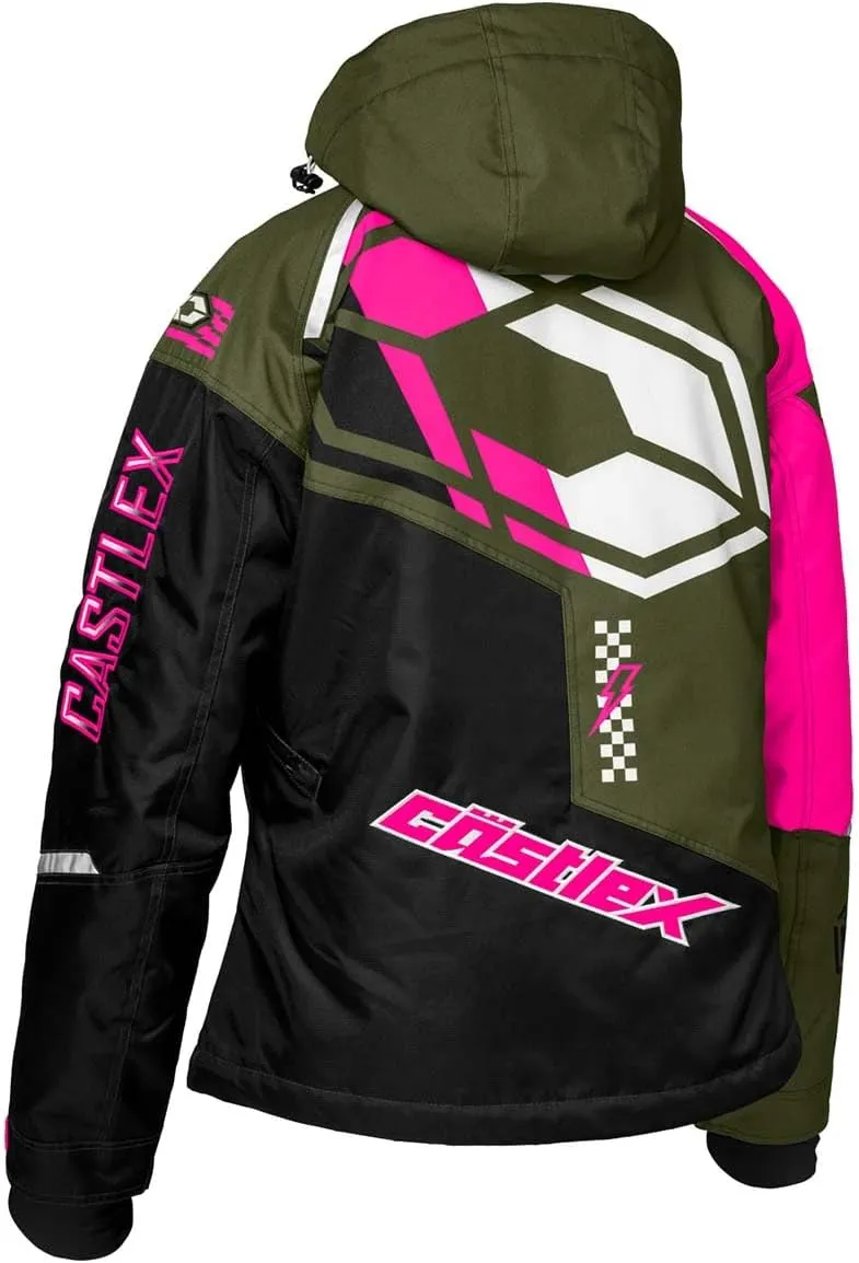 Castle X Women's Code G5 Jacket (Olive/Black/Pink Glo - Medium)