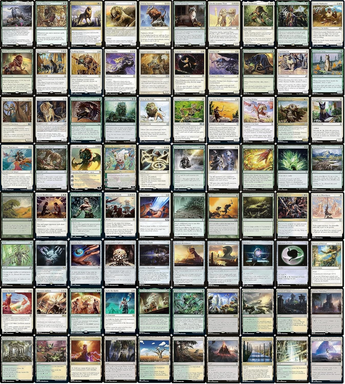 Cat Commander Deck - EDH - 100 Card - Custom Magic The Gathering Deck - Very Strong!