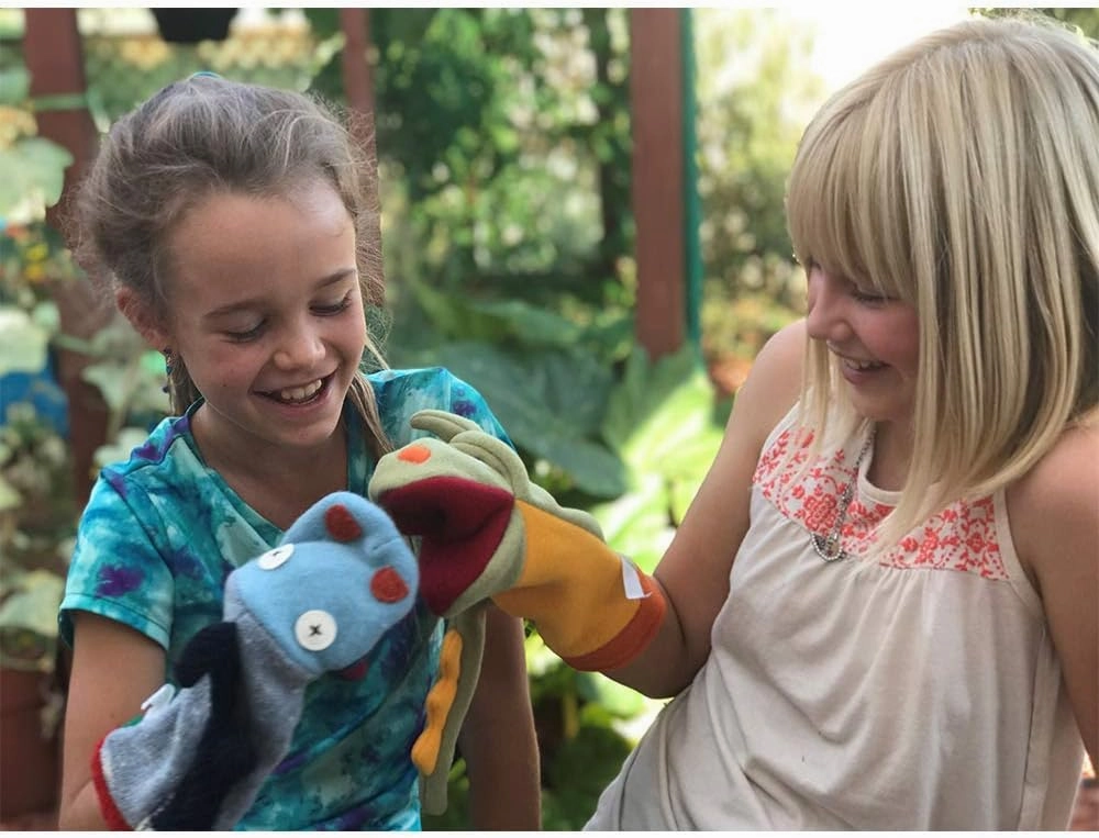 Cate & Levi - Fleece Hand Puppet - Handmade in Canada - Great for Storytelling (Elephant)