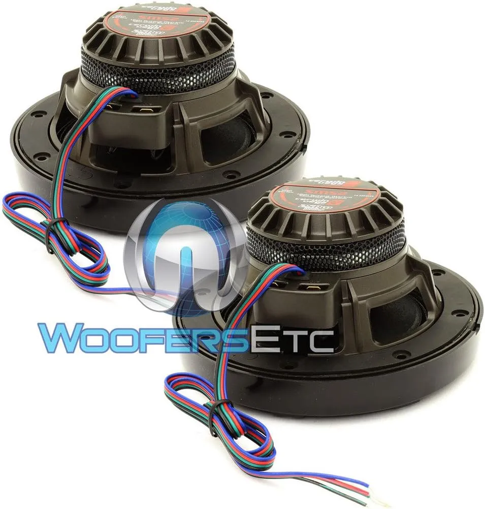 Cerwin Vega SM52 5.25” Marine Speaker with 250 watts Peak Power Handling at 4Ω Impedance, 3-Way Marine Grade Speaker, Black, Pair