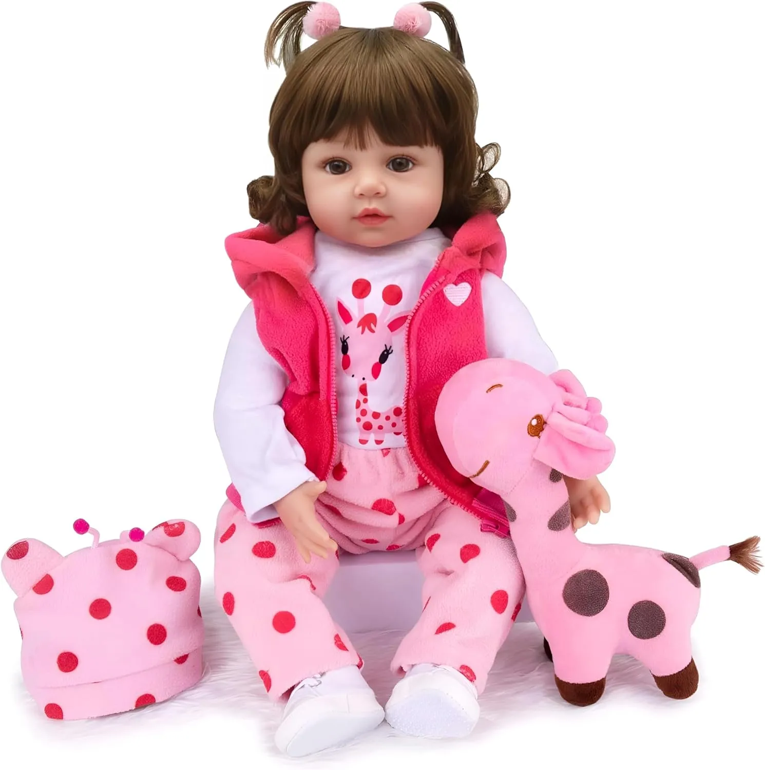 CHAREX Reborn Baby Dolls - Realistic Baby Dolls Girl 18 inch Lifelike Silicone Baby Soft Weighted Body Reborn Toddler with Full Set Accessories Handmade Gift for Children Age 3  and Collectors