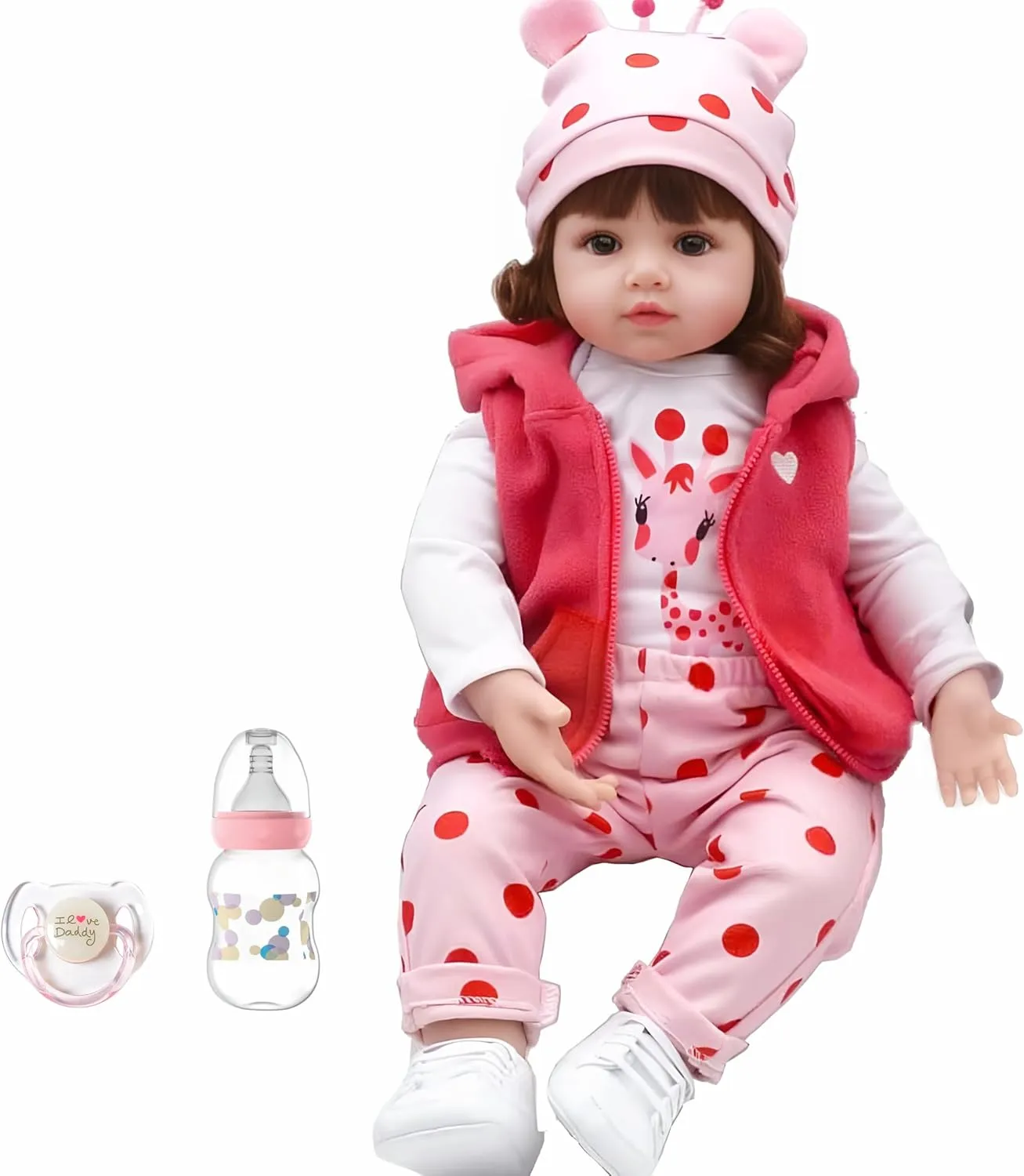 CHAREX Reborn Baby Dolls - Realistic Baby Dolls Girl 18 inch Lifelike Silicone Baby Soft Weighted Body Reborn Toddler with Full Set Accessories Handmade Gift for Children Age 3  and Collectors