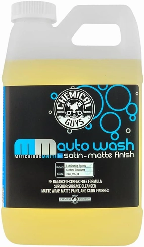 Chemical Guys CWS_995_64 Meticulous Matte Car Wash Soap (For Foam Cannons, Foam Guns or Bucket Washes) Safe for Satin & Matte Finish Paint, 64 oz (Half Gallon), Fruity Bubble Gum Scent