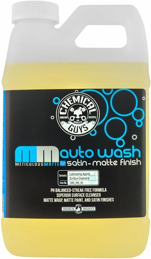 Chemical Guys CWS_995_64 Meticulous Matte Car Wash Soap (For Foam Cannons, Foam Guns or Bucket Washes) Safe for Satin & Matte Finish Paint, 64 oz (Half Gallon), Fruity Bubble Gum Scent