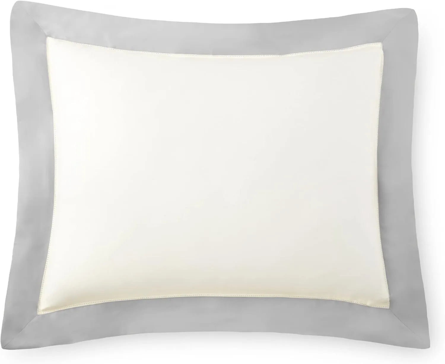 Chezmoi Collection Barolo 3-Piece Eucalyptus Tencel Lyocell Cotton Duvet Cover Set - Applique Hemstitch with Button Closure - Silky Soft, Smooth, Breathable Cooling - Queen, Gray