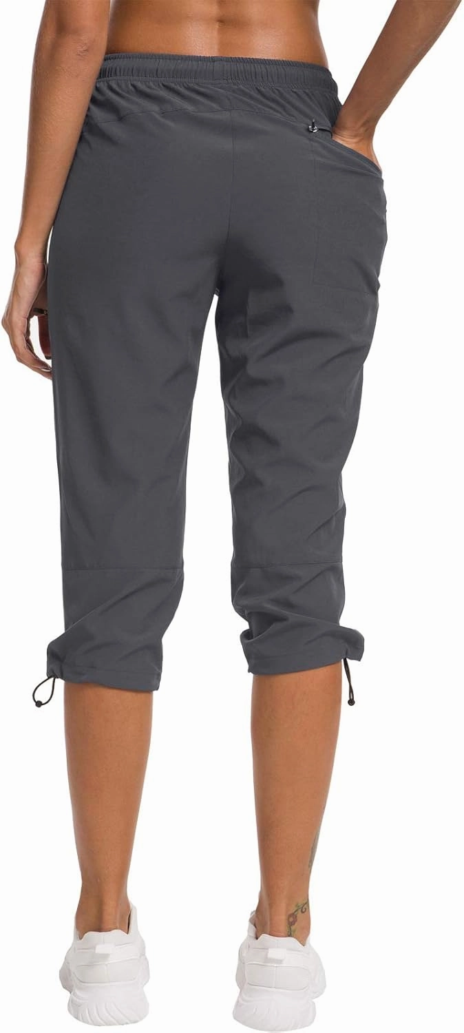 ChinFun Women's Hiking Capris Pants Outdoor Quick Dry Cargo Cropped Pants Water Resistant UPF 50 