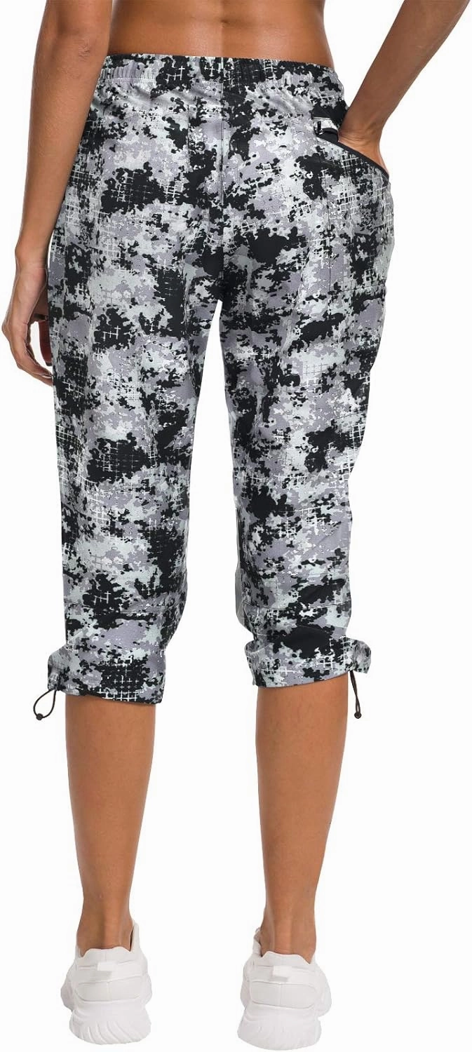 ChinFun Women's Hiking Capris Pants Outdoor Quick Dry Cargo Cropped Pants Water Resistant UPF 50 