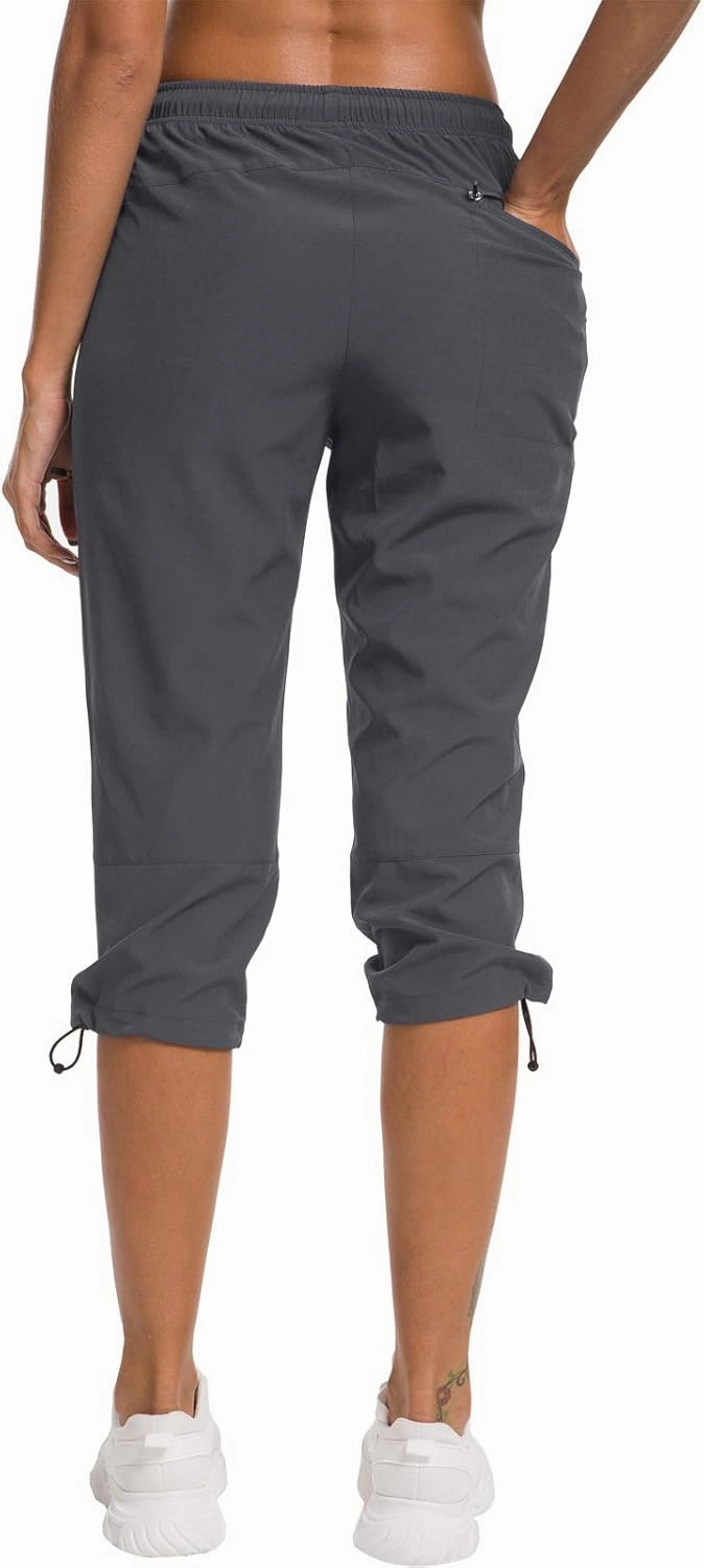 ChinFun Women's Hiking Capris Pants Outdoor Quick Dry Cargo Cropped Pants Water Resistant UPF 50 