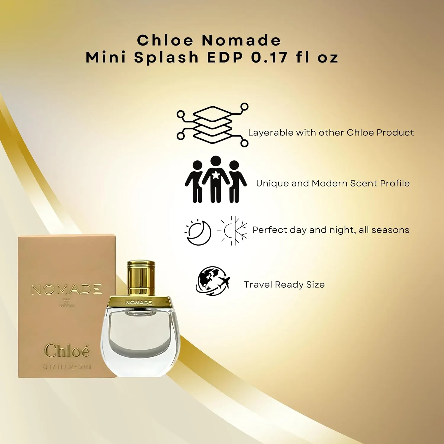 Chloe NOMADE Mini Perfume EDP Women SMALL MINI Travel Size 5 ml / 0.17 fl oz