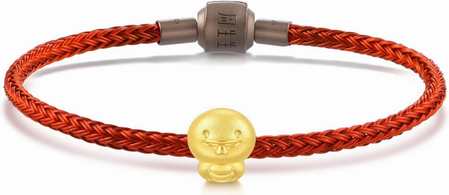 CHOW SANG SANG 999 24K Solid Gold Mini Charm Chinese Zodiac Lovely Cute Animal Mini Charm Bracelet for Women