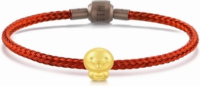 CHOW SANG SANG 999 24K Solid Gold Mini Charm Chinese Zodiac Lovely Cute Animal Mini Charm Bracelet for Women