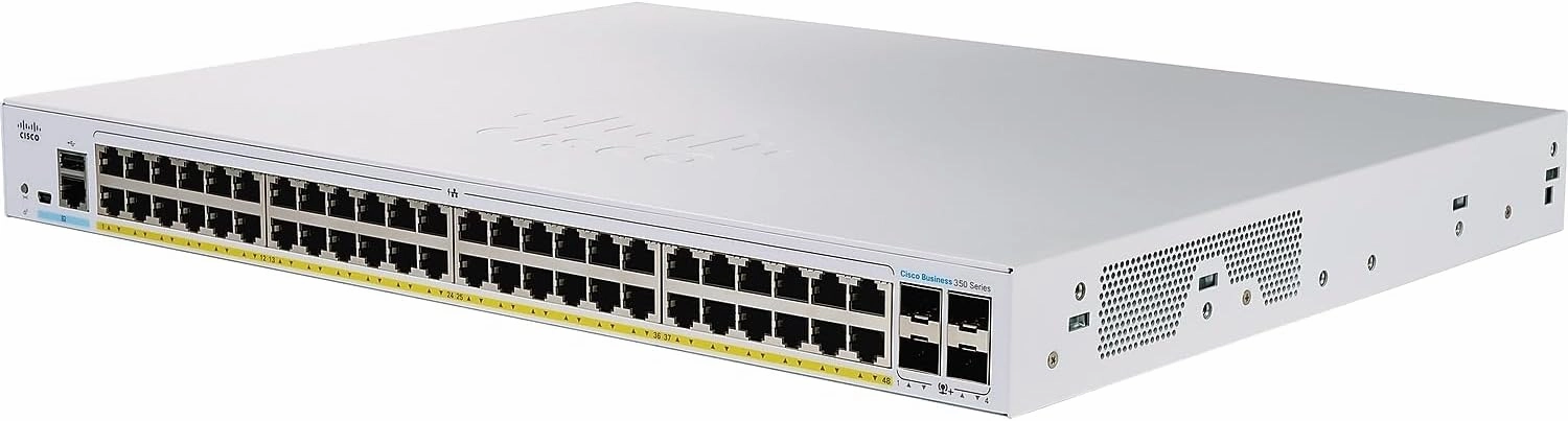 Cisco Business CBS350-48FP-4G Managed Switch, 48 Port GE, Full PoE, 4x1G SFP, Limited Lifetime Protection (CBS350-48FP-4G)
