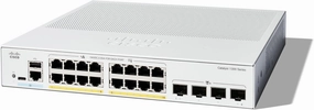 Cisco Catalyst 1300-16P-4X Managed Switch, 16 Port GE, PoE, 4x10GE SFP , Limited Lifetime Protection (C1300-16P-4X)