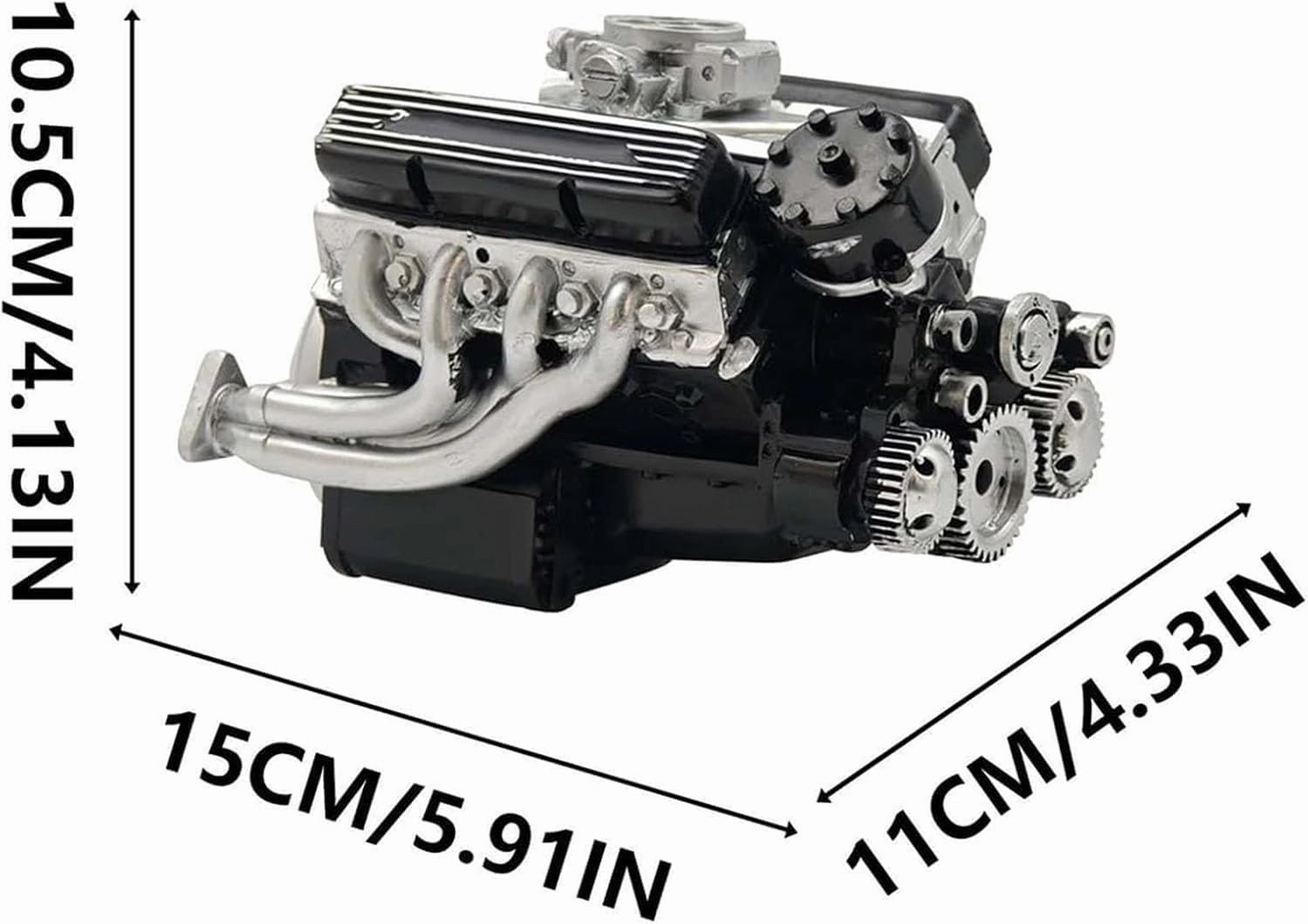 Cison V8 Engine Kit Gas - Gasoline Ohv V8 Small-Block Engine Model Kits,Model Engines kit That Runs on Gas,4-Stroke 44cc Water-Cooled 1/6,Build Your Own Stem V8 Model Engine (Blue Yellow)