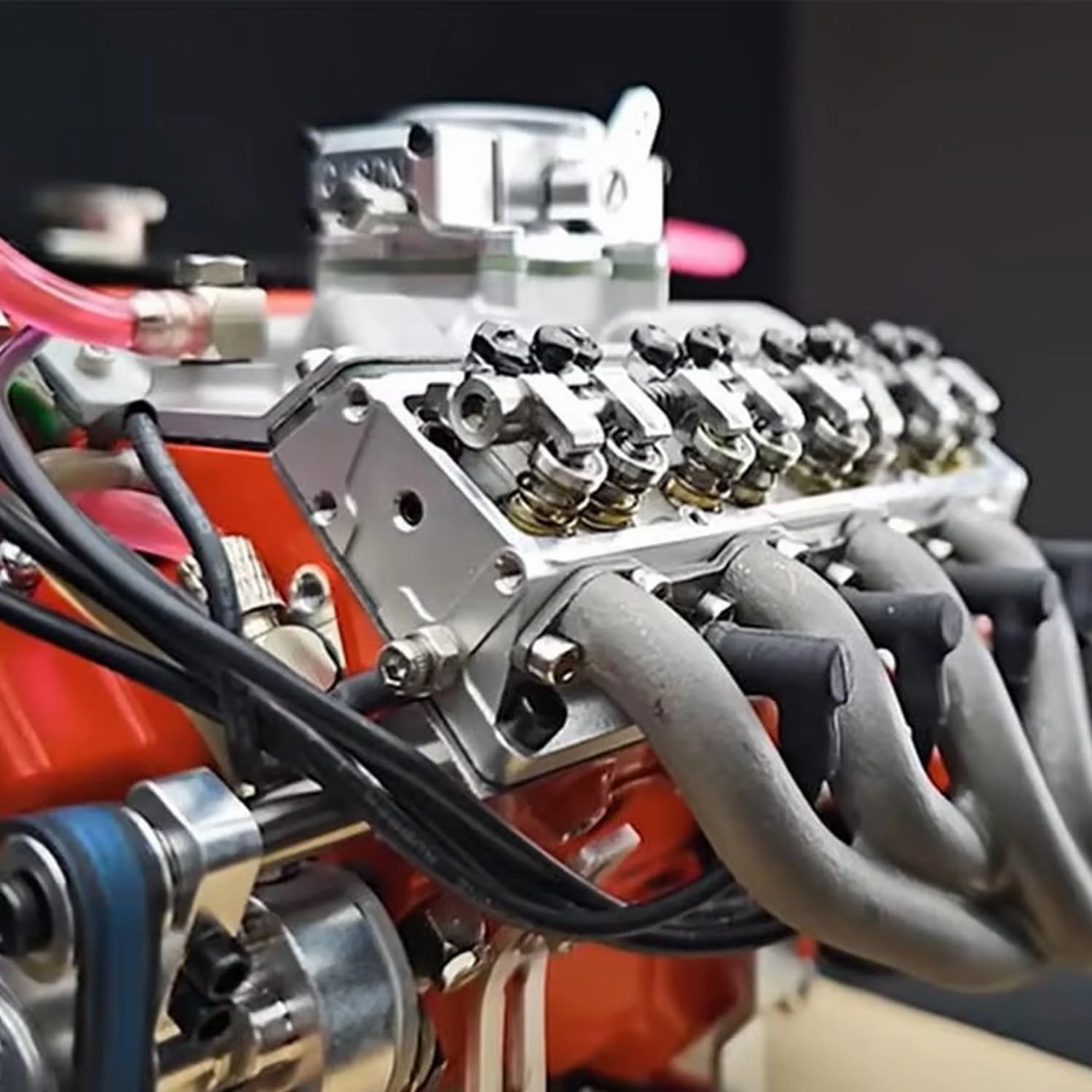 Cison V8 Engine Kit Gas - Gasoline Ohv V8 Small-Block Engine Model Kits,Model Engines kit That Runs on Gas,4-Stroke 44cc Water-Cooled 1/6,Build Your Own Stem V8 Model Engine (Blue Yellow)