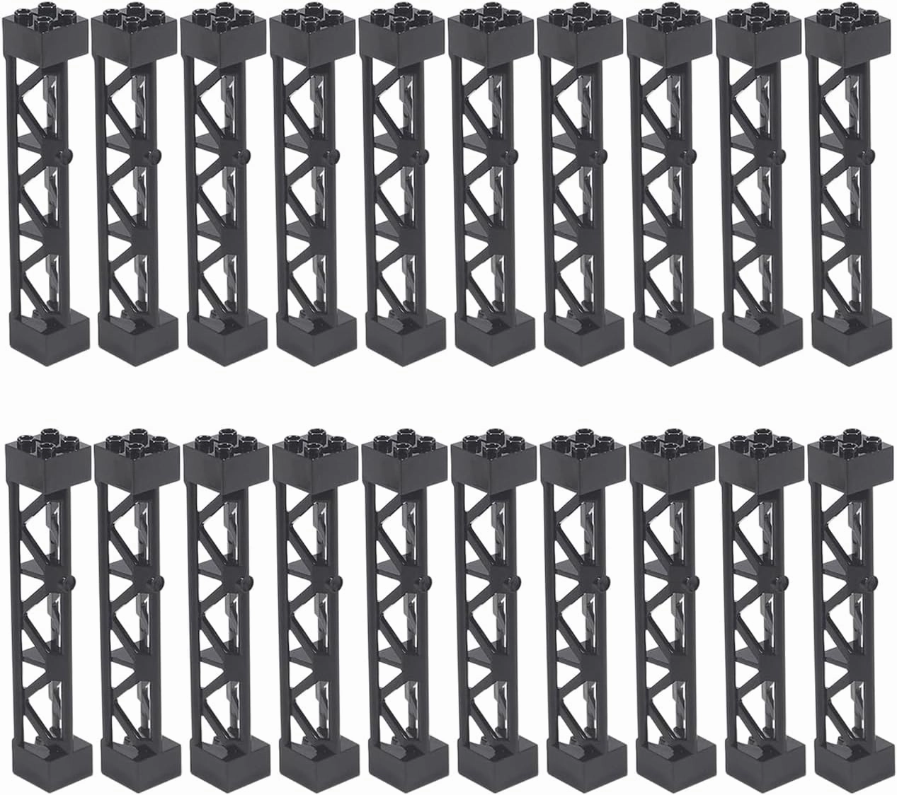 City Train Track Building Block Accessories, Train Track Accessories and Railway Track Expansion are Compatible with All Major Brands (20PCS Four Corner Bracket)