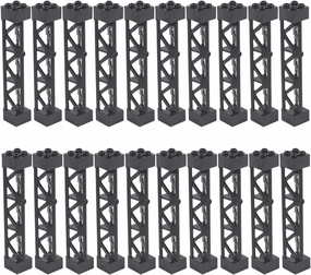 City Train Track Building Block Accessories, Train Track Accessories and Railway Track Expansion are Compatible with All Major Brands (20PCS Four Corner Bracket)