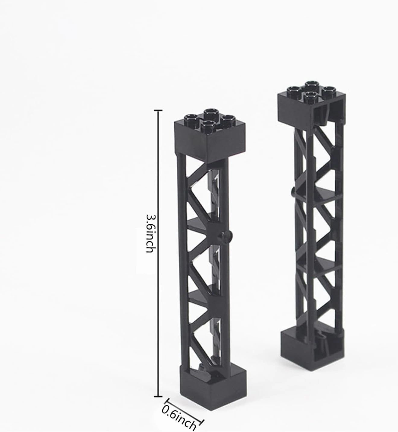 City Train Track Building Block Accessories, Train Track Accessories and Railway Track Expansion are Compatible with All Major Brands (20PCS Four Corner Bracket)
