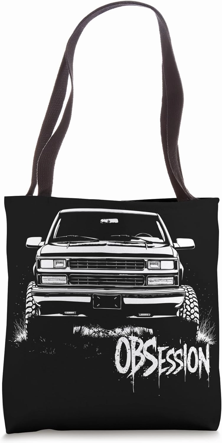 CK Truck Silhouette GMT400 OBS OBSession Old Body Style 4x4 Tote Bag