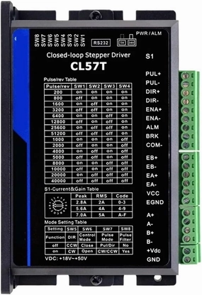 CL57T Closed Loop Stepper Driver 2 Phase 0-8.0A 24-48VDC for Nema 17 Nema 23 Nema 24 Stepper Motor