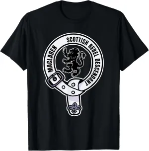 Clan MacLaren Badge Lion Rebel Scottish Crest T-Shirt