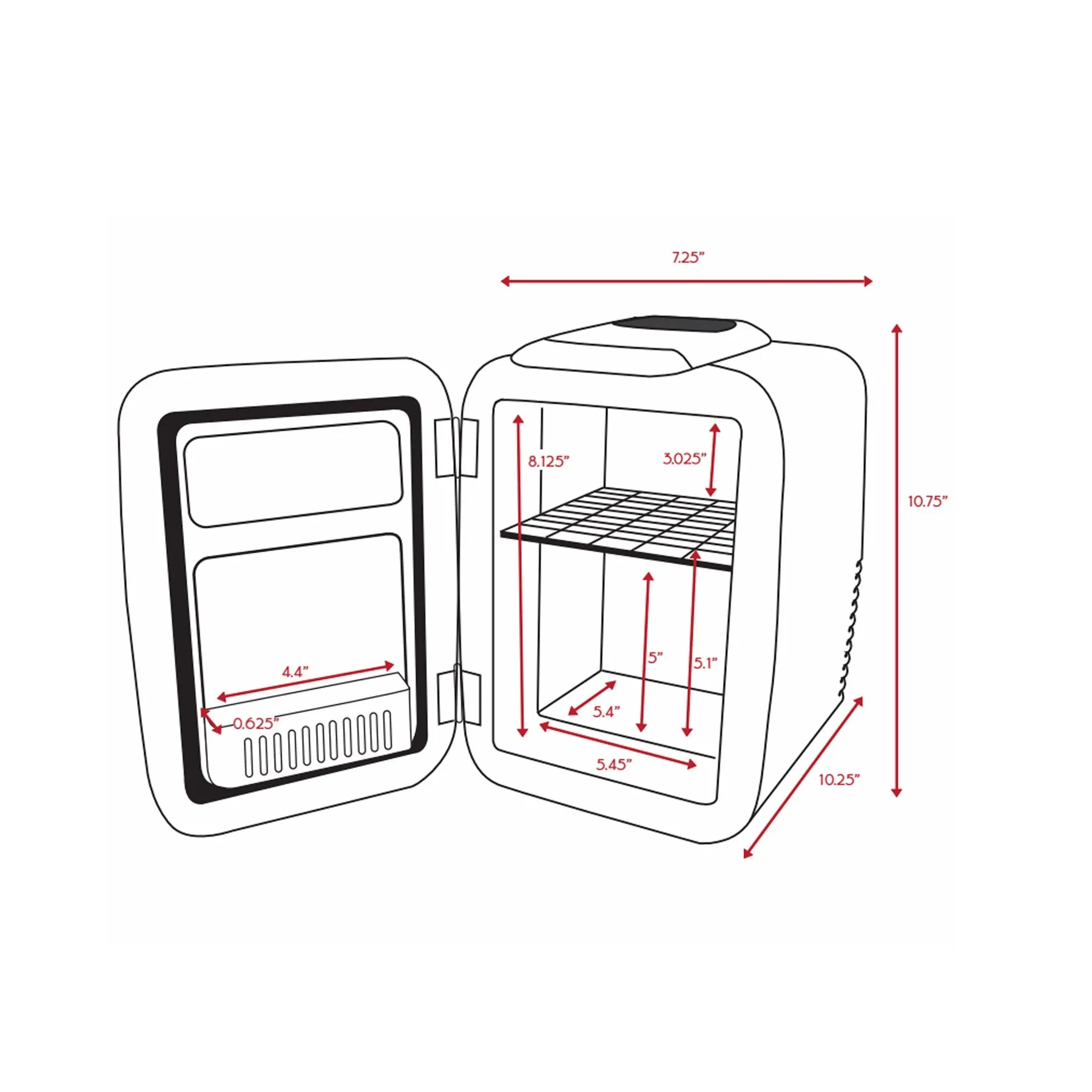 Classic 4 Liter Small Mini Fridge