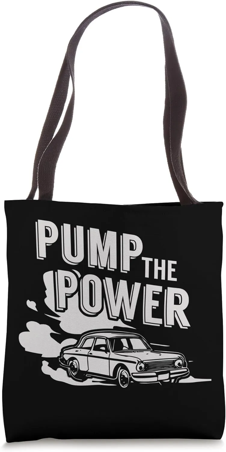 Classic Car Anti Electric Car Anti-EV Gas Truck Oldtimer Tote Bag